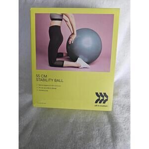 New All In Motion 55 CM Stability Ball Best For Height 5'0" - 5'5" Up To 300lb